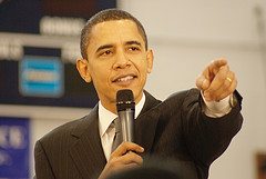 Profilie shot of Obama