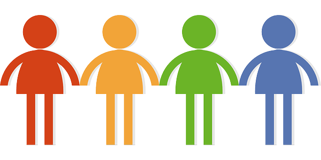 vector art of people holding hands