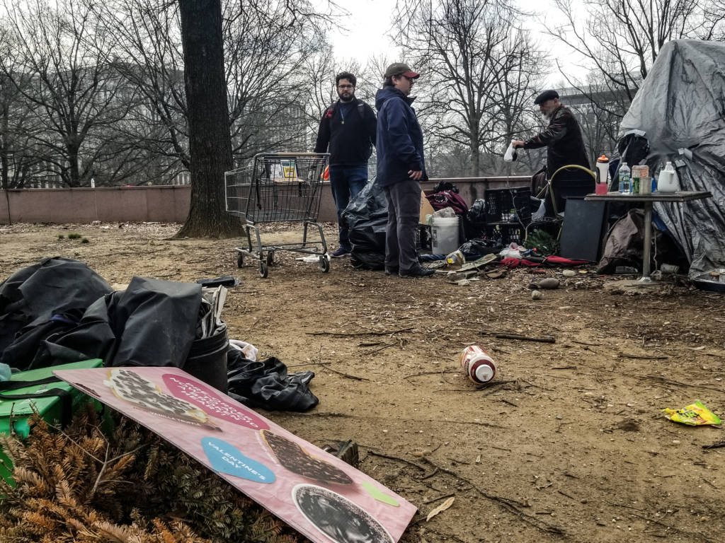Workers from Miriam's Kitchen helped the remaining resident.