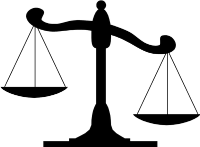 Clipart of unbalanced scales.