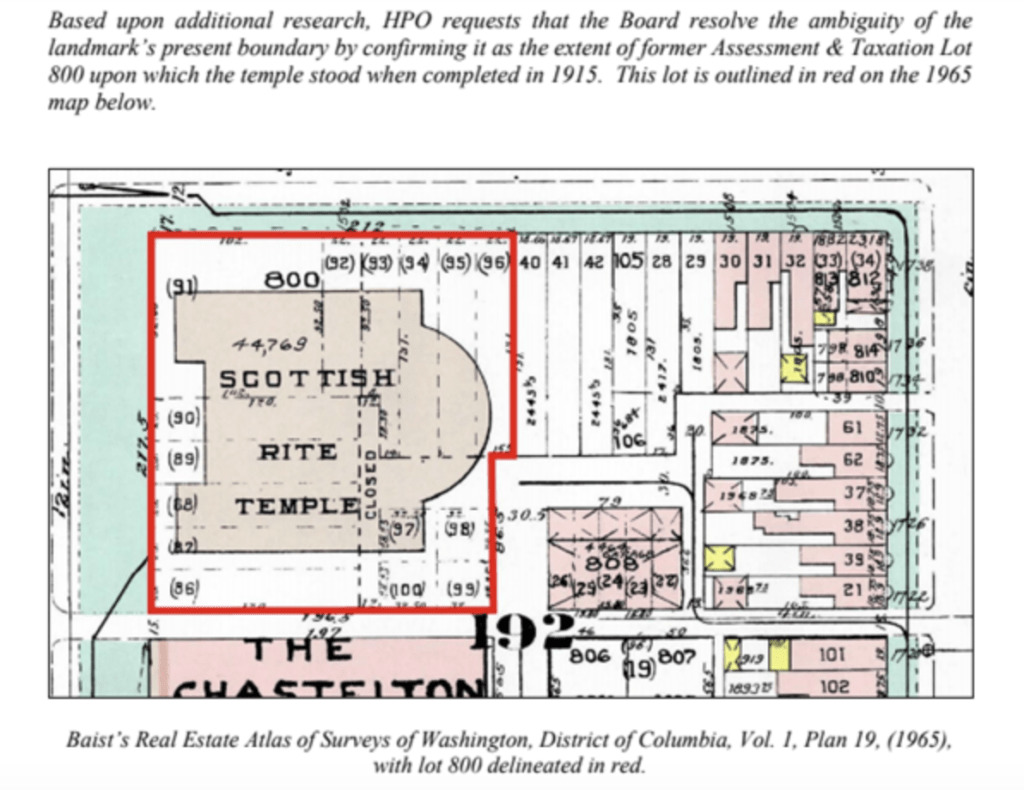 Image of the second copy of the landmark boundary from the HPO, with visibly reduced property lines