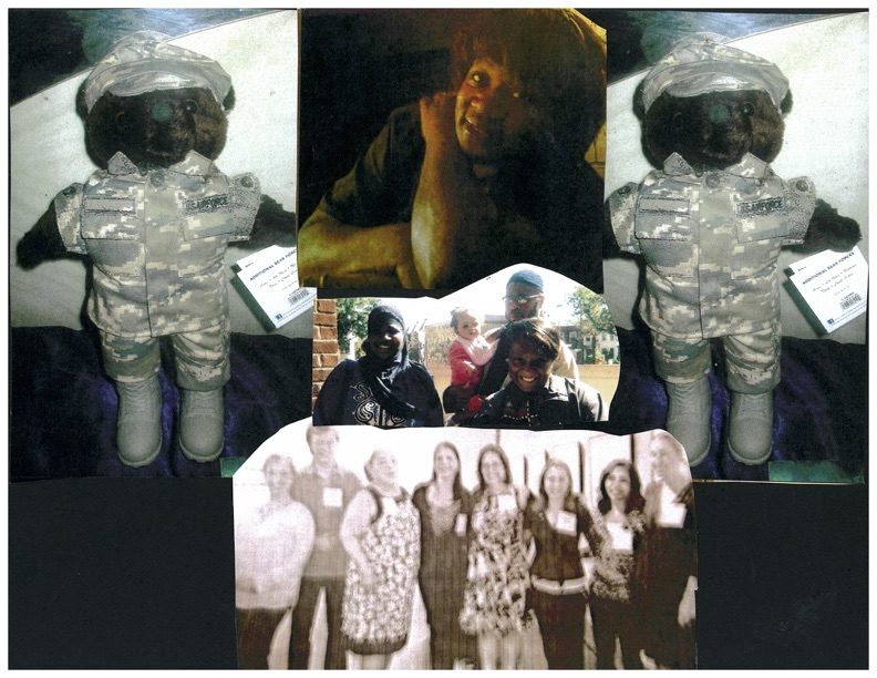 Photos of Sybil Taylor, family, friends, and a U.S. Army teddy bear received by her father