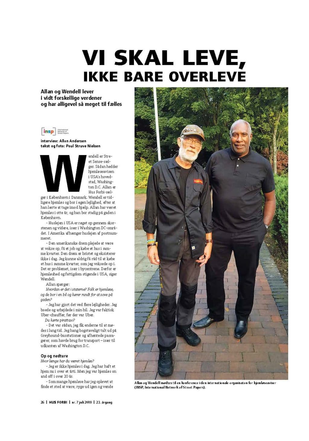 Article written in Danish featuring Wednell Williams
