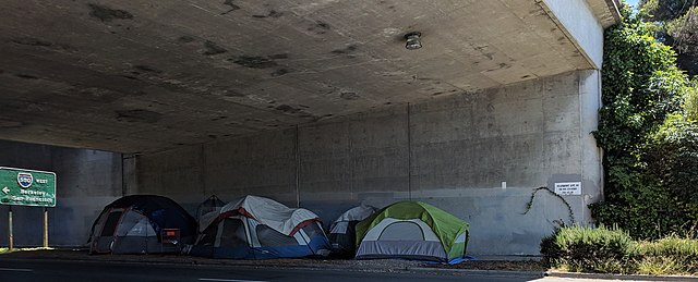 Photo of homeless tents