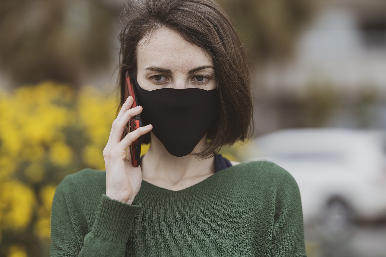 Photo of woman wearing a mask