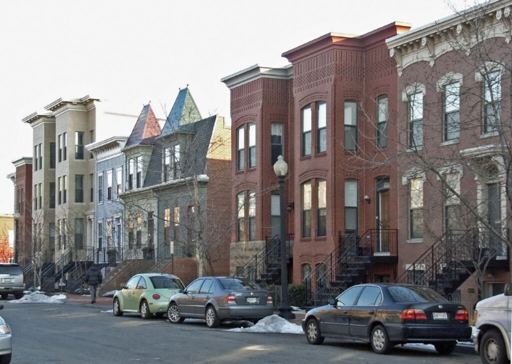 Photo of houses in Capitol Hill in D.C.