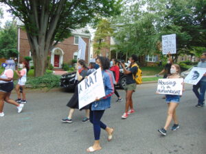Photo of protesters on the march