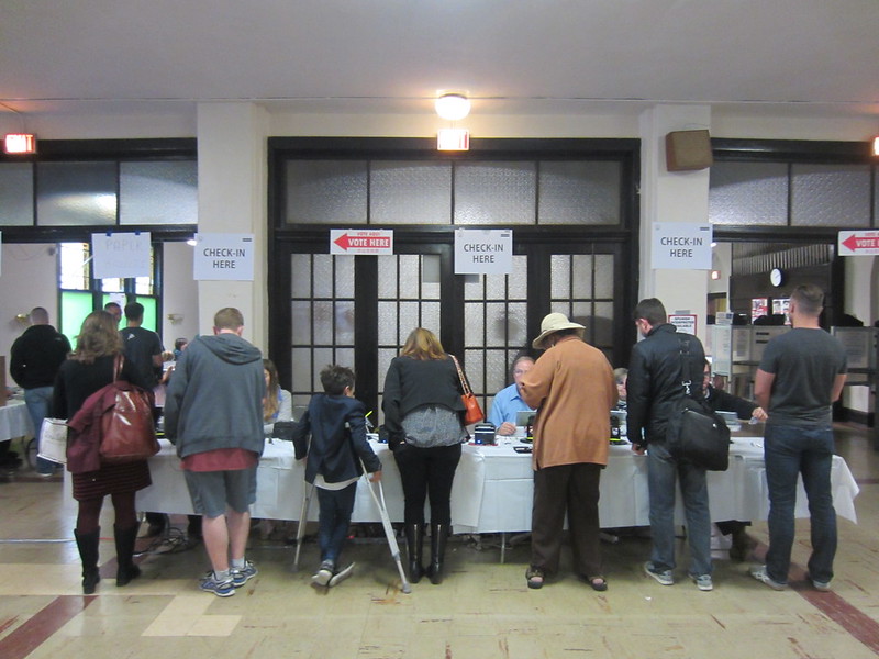 Photo of a polling station in Kalorama