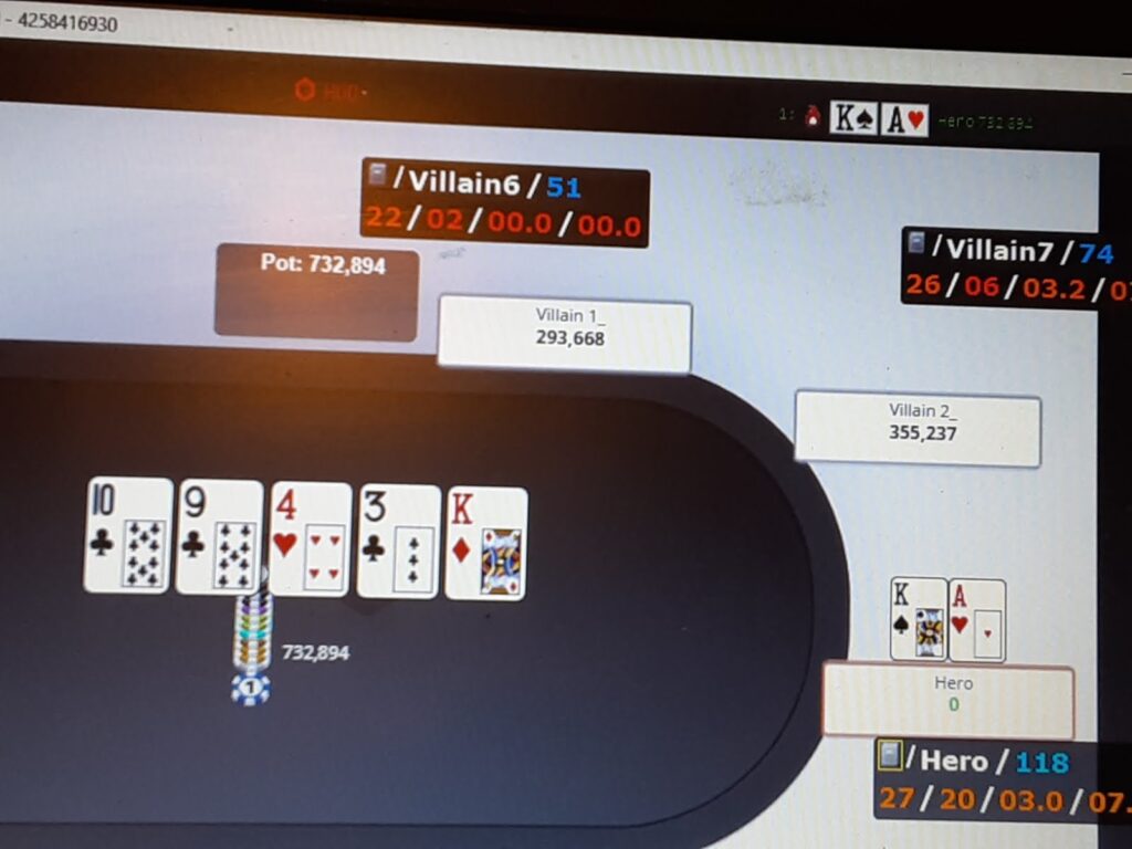 Image shows an online poker screen.