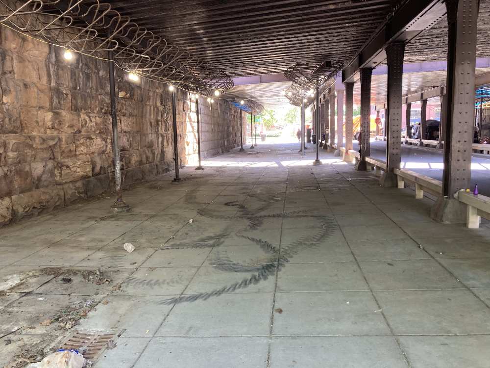 Photo of the encampment site after being completely cleared