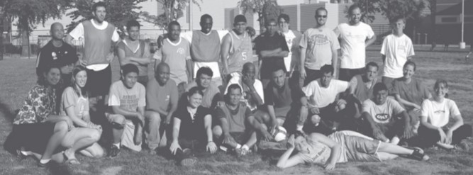Street Soccer's D.C. Knights' players, volunteers, and coaches practice for their upcoming tournaments.